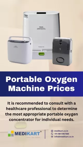 price of portable oxygen concentrator 2023 | Medikart HealtCare