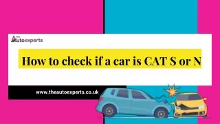 How to check if a car is CAT S or N