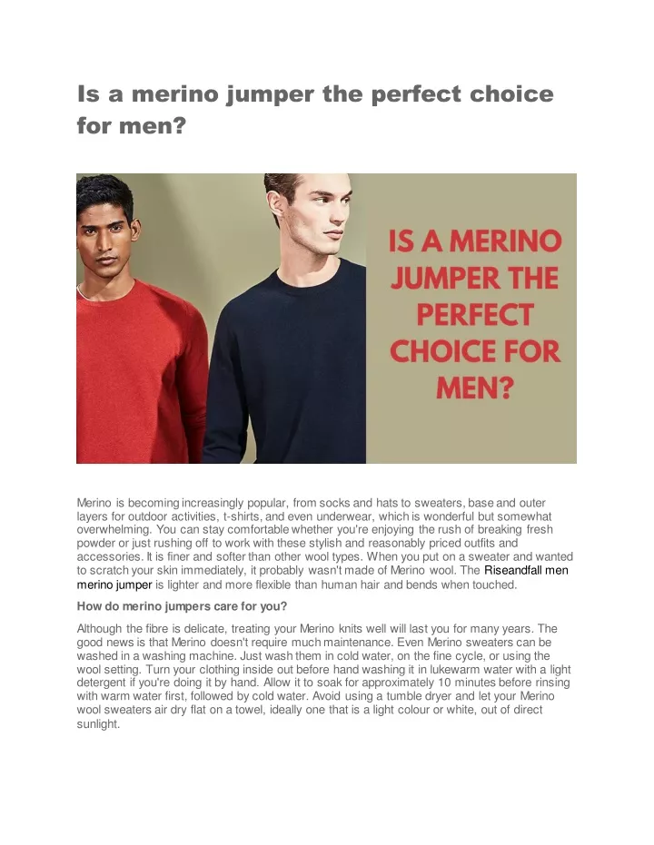 is a merino jumper the perfect choice for men