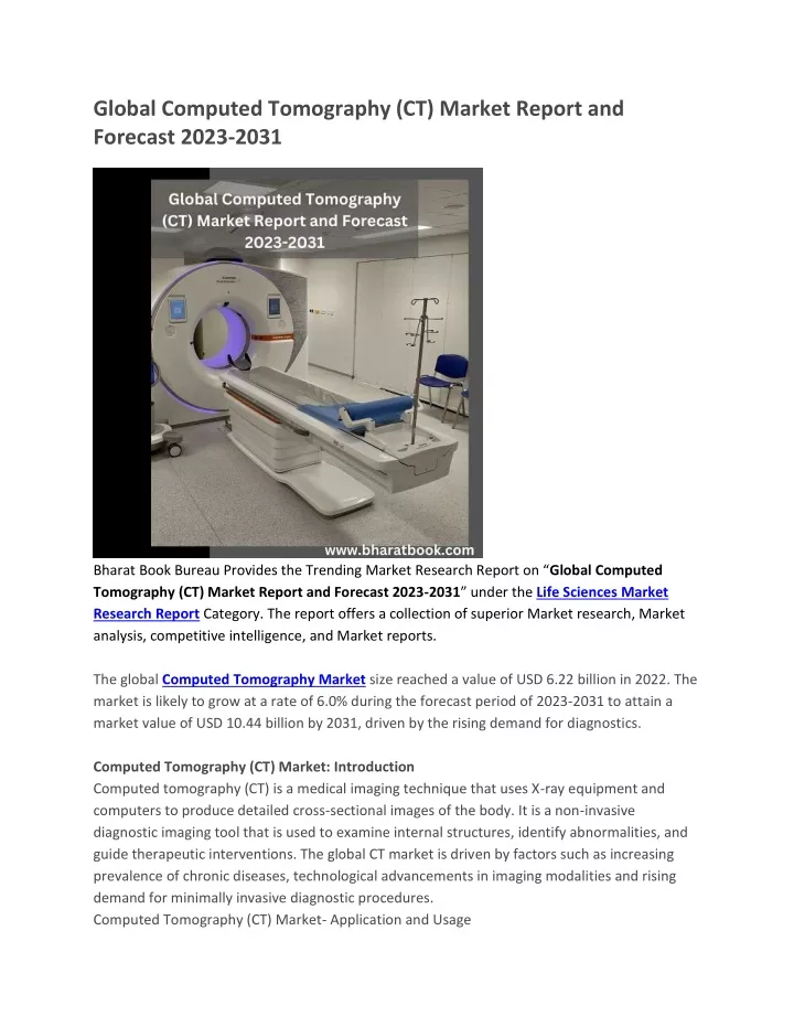 global computed tomography ct market report