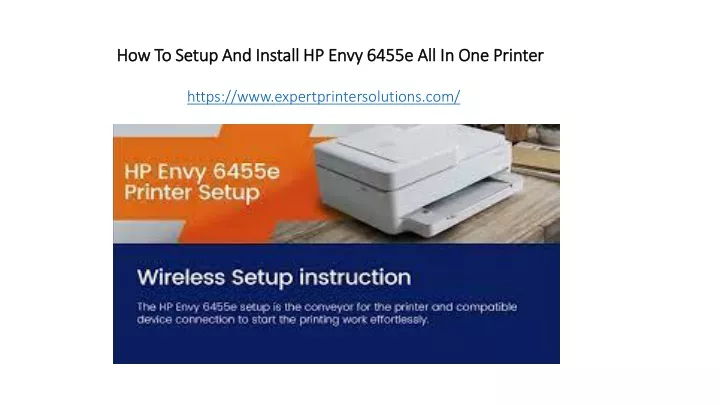 how t o setup and install hp envy 6455e all in one printer https www expertprintersolutions com