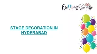 Stage decoration in hyderabad