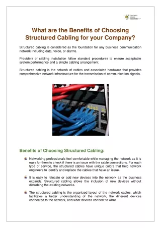what are the benefits of choosing structured