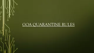 Know About Latest Updates & Recommendations on Goa Quarantine Rules