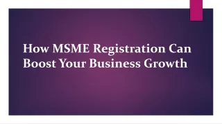 How MSME Registration Can Boost Your Business Growth