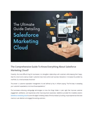 The Comprehensive Guide To Know Everything About Salesforce Marketing Cloud