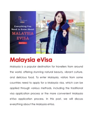 Malaysia eVISA - Everything you Need to Know