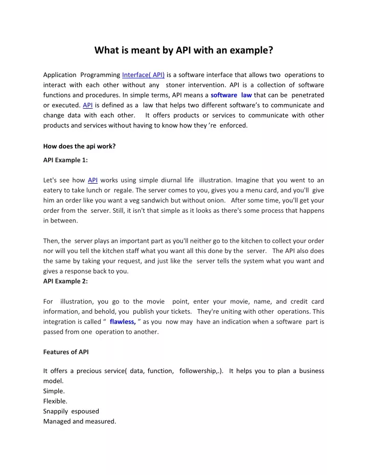 what is meant by api with an example