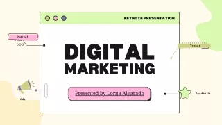 Green Playful Modern Digital Marketing Keynotes Presentation