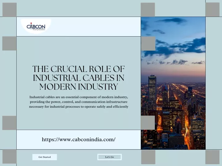 the crucial role of industrial cables in modern