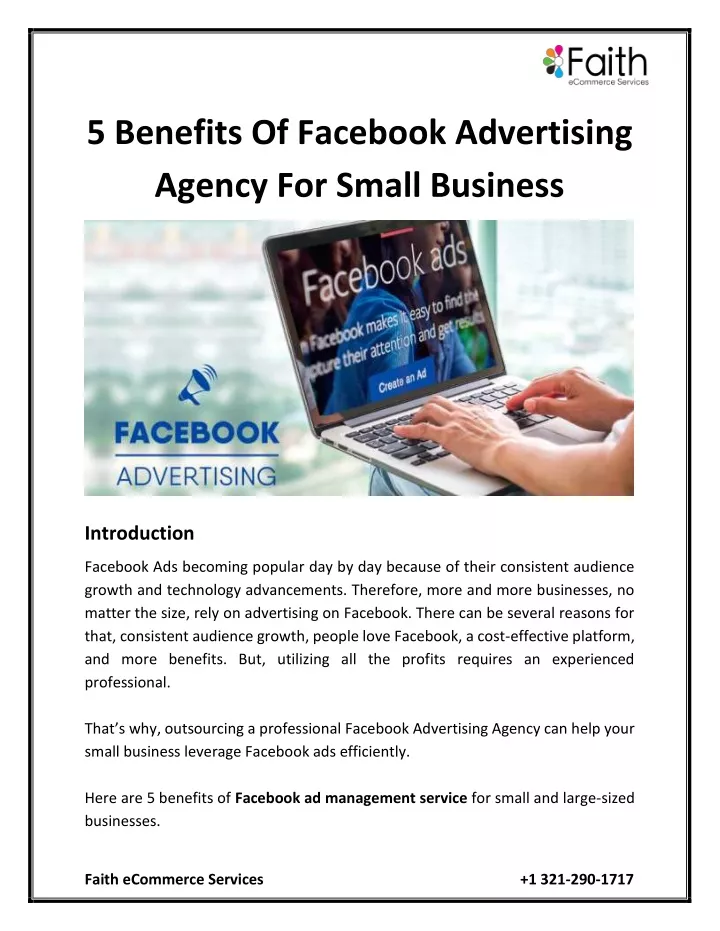 5 benefits of facebook advertising agency