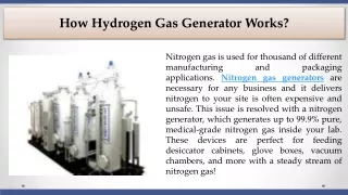 How Hydrogen Gas Generator Works
