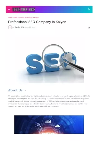 Professional SEO Company In Kalyan
