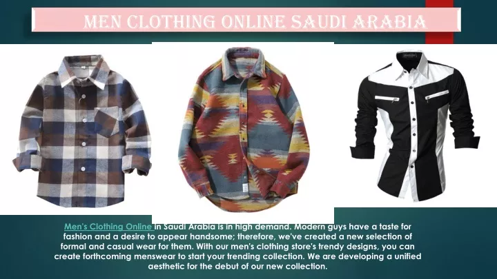 men clothing online saudi arabia