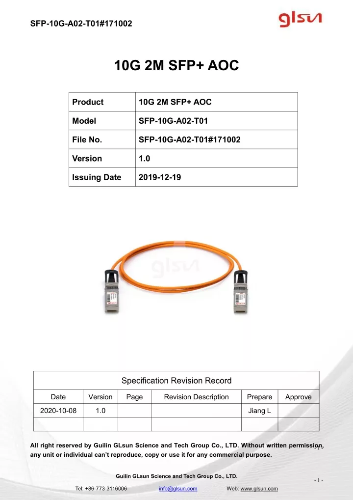 sfp 10g a02 t01 171002