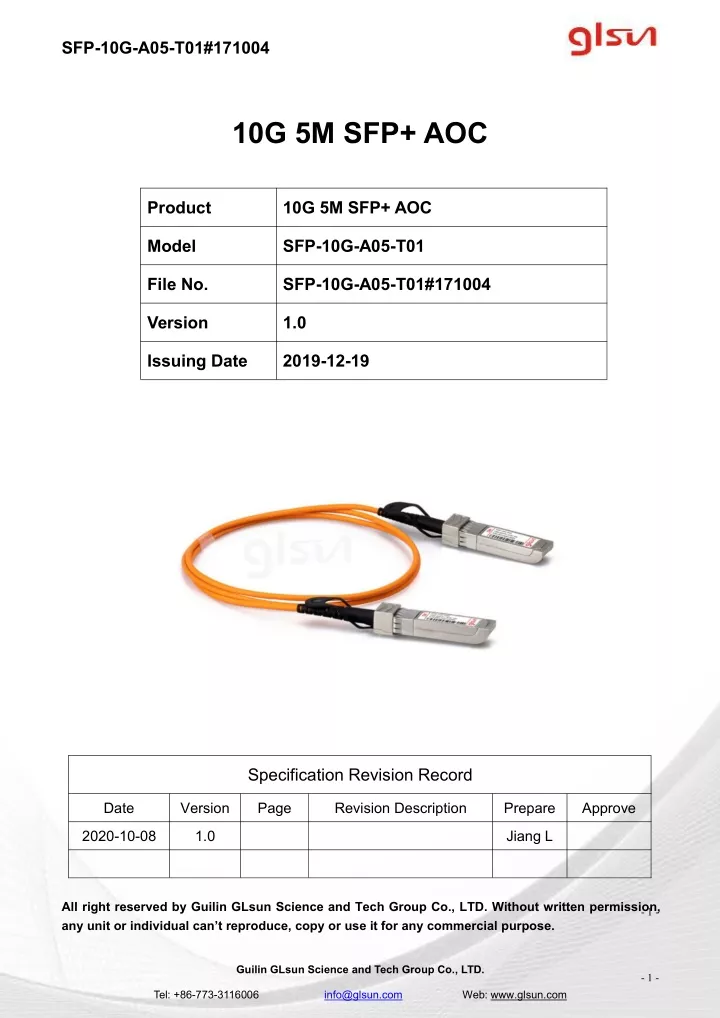 sfp 10g a05 t01 171004