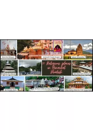 10 Religious places in Himachal Pradesh