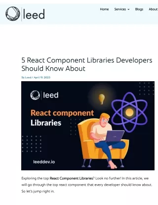5 React Component Libraries Developers Should Know About