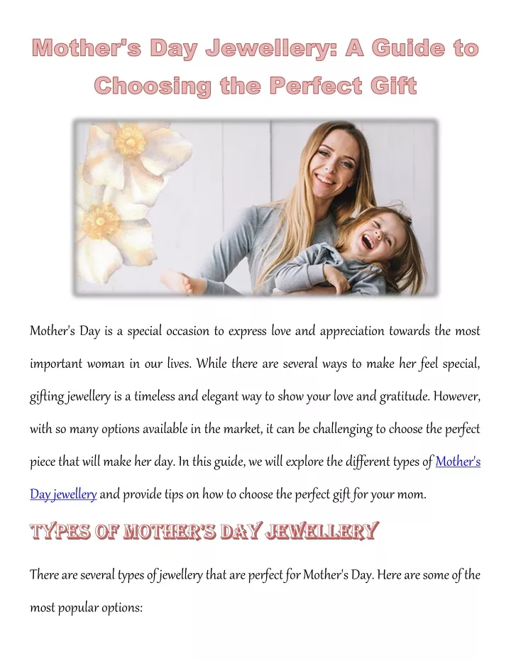 mother s day is a special occasion to express