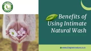 Benefits of Using Intimate Natural Wash