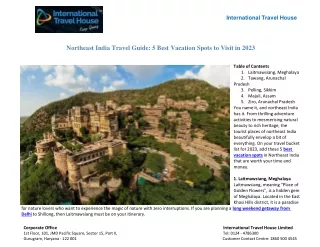 Northeast India Travel Guide 5 Best Vacation Spots to Visit in 2023