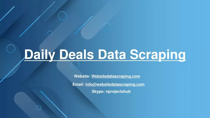 daily deals data scraping