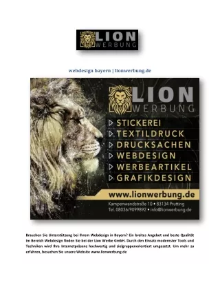 webdesign bayern | lionwerbung.de
