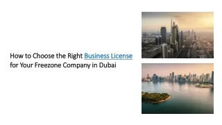 Choose the right business license for your business in Dubai, UAE.