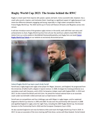 rugby world cup 2023 the brains behind the rwc