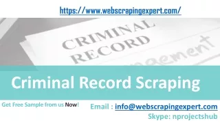 Criminal Record Scraping