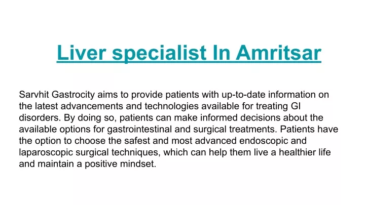 liver specialist in amritsar