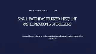 Reliable and Efficient Equipment: Microthermics