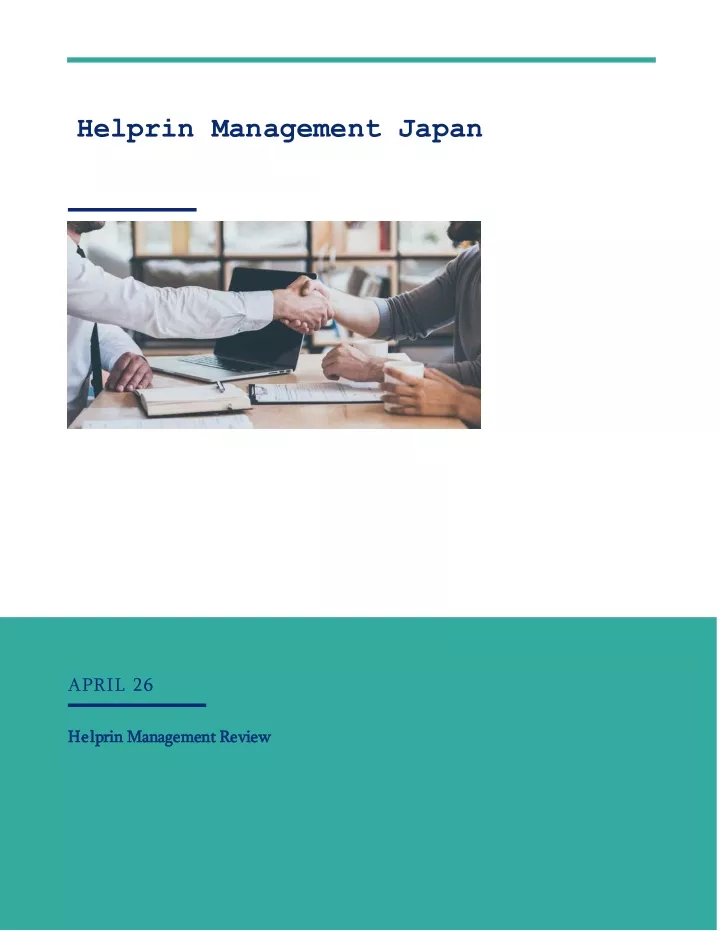 helprin management japan