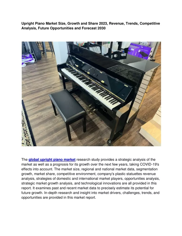upright piano market size growth and share 2023