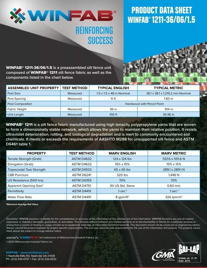 product data sheet winfab 1211 36 06 1 5