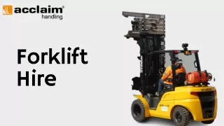 Forklift Hire Services in the UK | Acclaim Handling