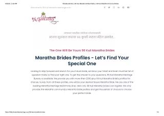 96kulimarathamarriage, Maratha Brides Profiles - Let’s Find Your Special One