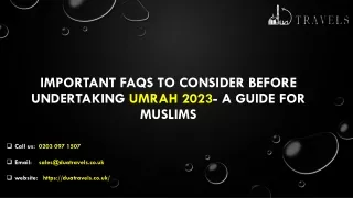 Important FAQs to Consider Before Undertaking Umrah 2023- A Guide for Muslims