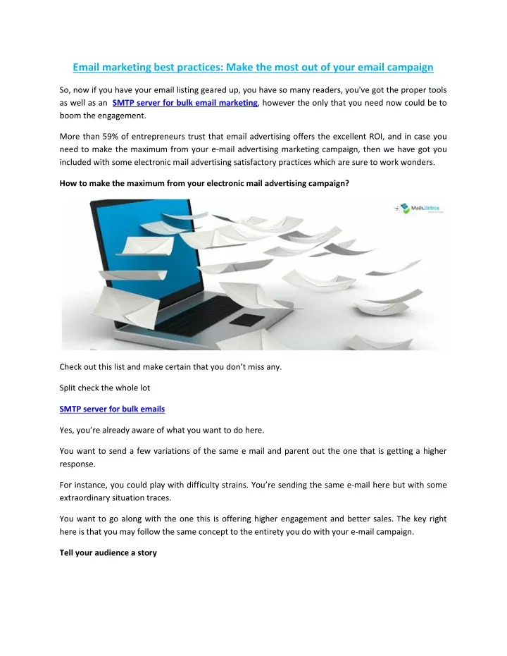 email marketing best practices make the most