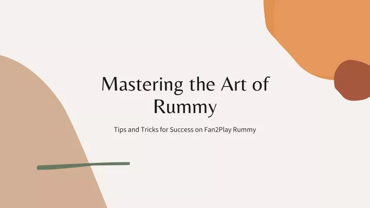 mastering the art of rummy