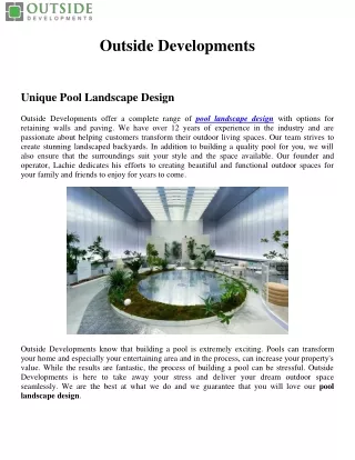 Unique Pool Landscape Design