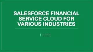 DIFFERENT SECTORS ARE UTILIZING SALESFORCE SERVICES CLOUD CONSULTING