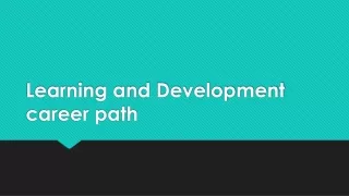 Learning and Development career path