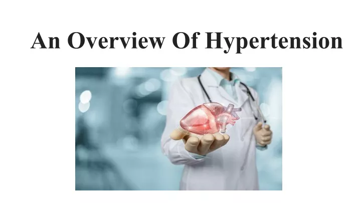 an overview of hypertension