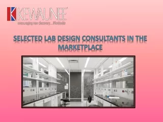 Selected Lab Design Consultants in the Marketplace