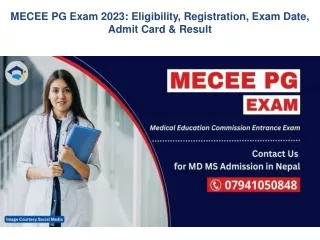 MECEE PG Exam 2023: Eligibility, Registration, Exam date and Admit Card