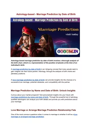 astrology based marriage prediction by date