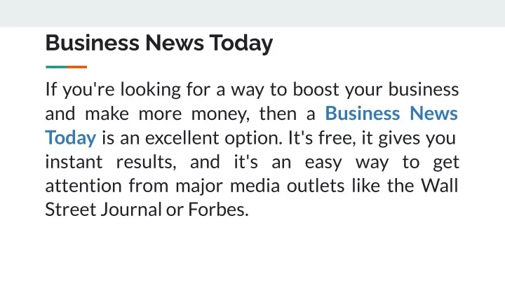 business news today