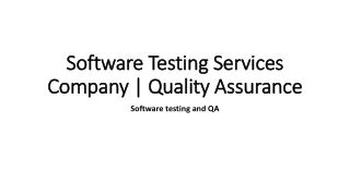 software testing services company quality assurance