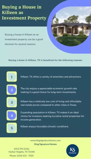 Buying a House in Killeen as Investment Property